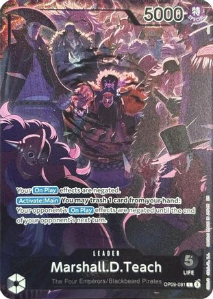 Image of Marshall.D.Teach (English Version 2nd Anniversary Set) (OP09-081) - One Piece Promotion Cards Foil
